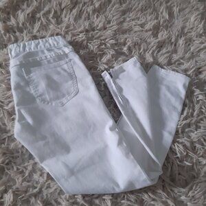 Free People cropped white jeans